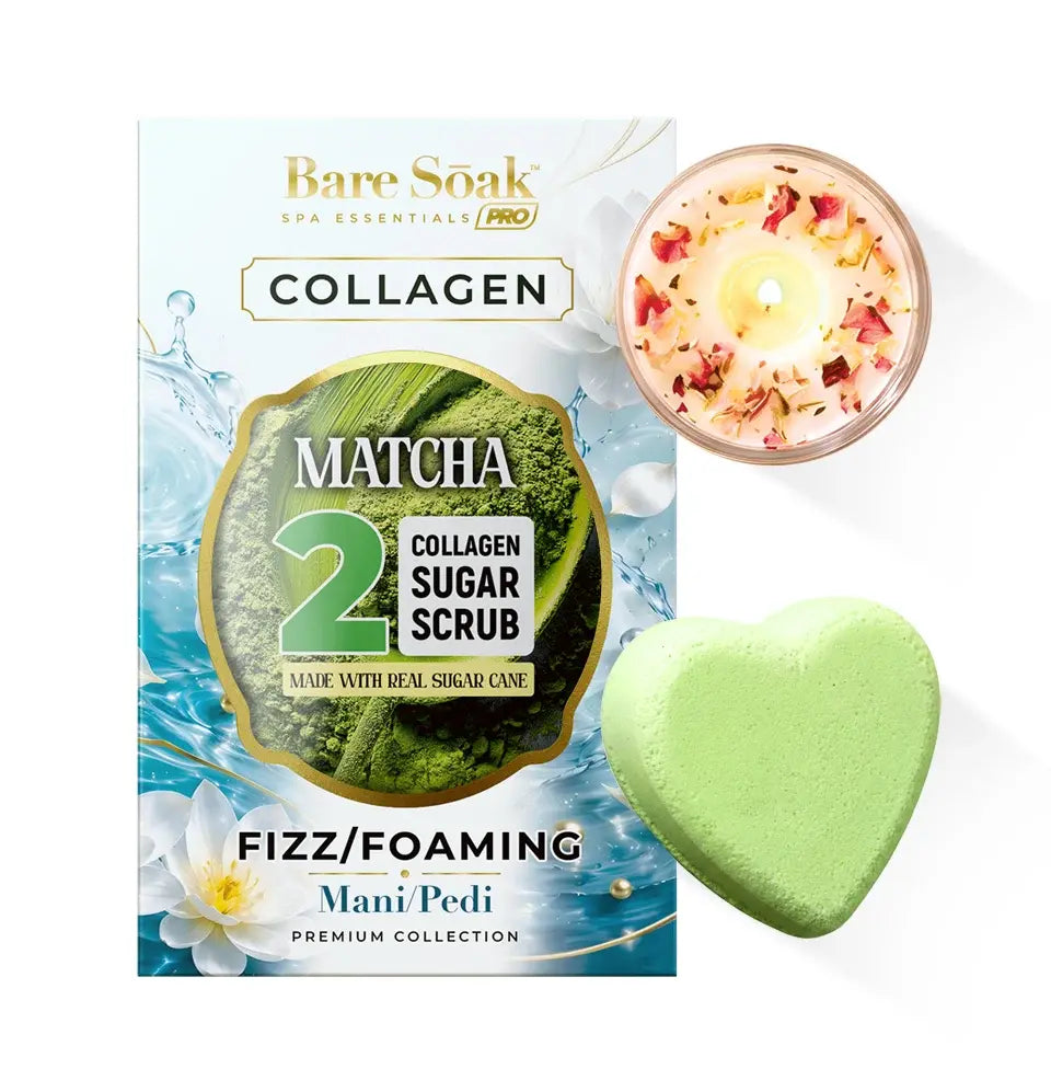 5 Steps • Collagen Pedi Bomb &amp; Massage Candle