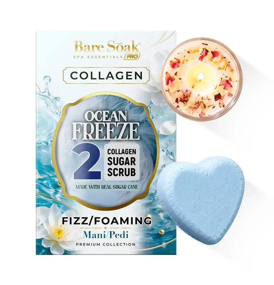 5 Steps • Collagen Pedi Bomb &amp; Massage Candle