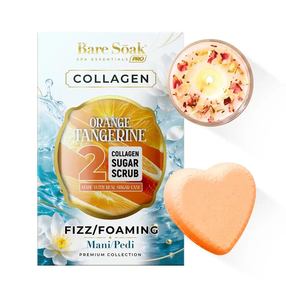 5 Steps • Collagen Pedi Bomb &amp; Massage Candle
