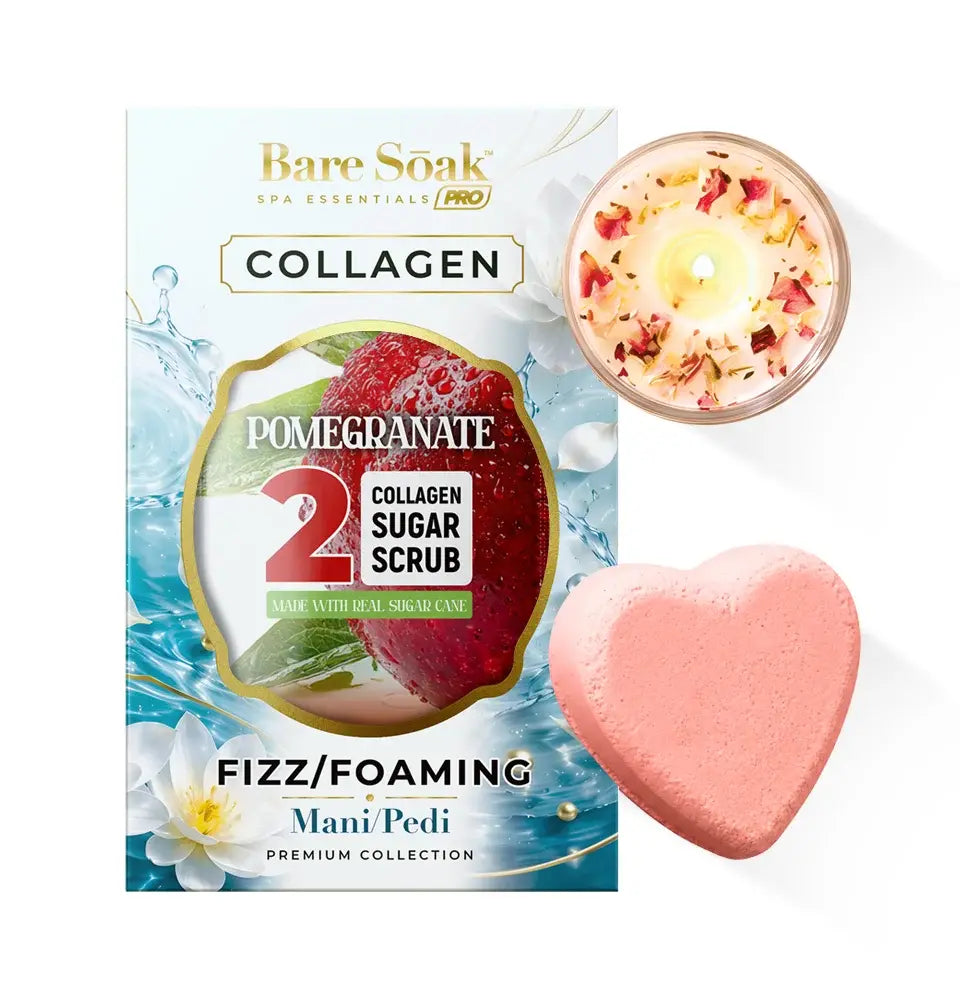 5 Steps • Collagen Pedi Bomb &amp; Massage Candle