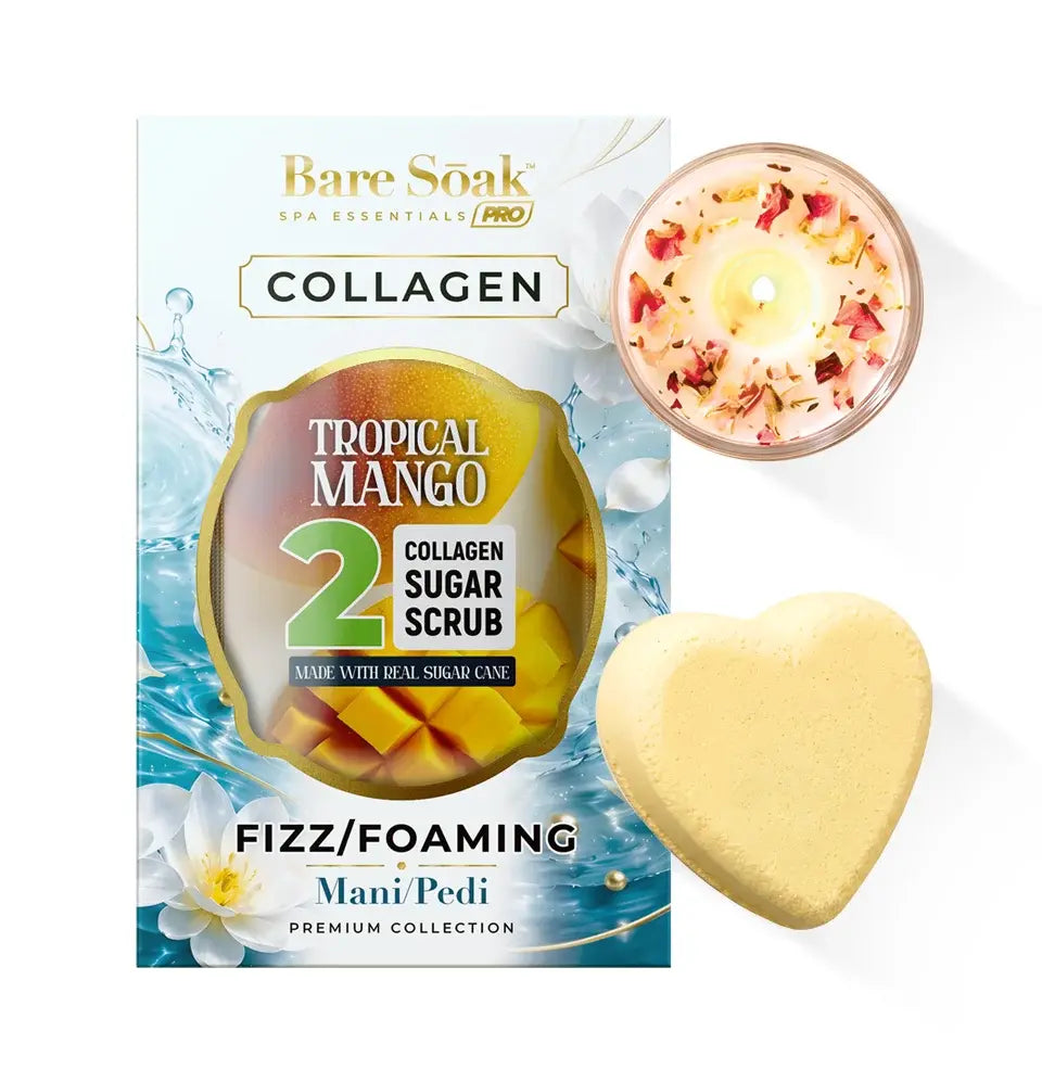 5 Steps • Collagen Pedi Bomb &amp; Massage Candle