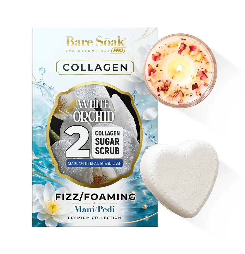 5 Steps • Collagen Pedi Bomb &amp; Massage Candle