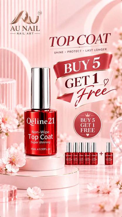 Qéline21 Non-Wipe Top Coat - 0.5 fl oz (15 mL)