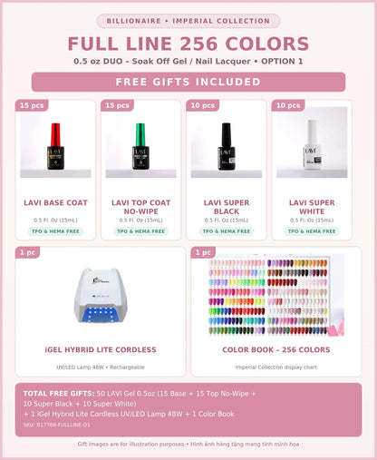 Billionaire 0.5oz Duo - Imperial Collection (256 Colors) Full Line