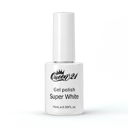QUEEN 21 - Super White Gel Polish - 15ml/0.5oz