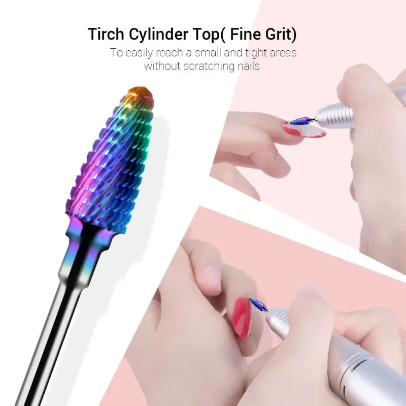 Tungsten Carbide Diamond Nail Drill Bits Set 7Pcs