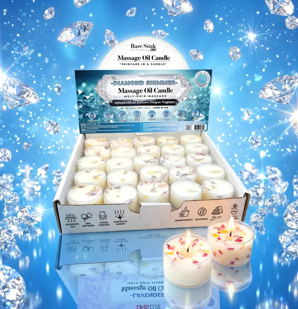 Floral Tea Light Massage Oil Candle – (50pc)