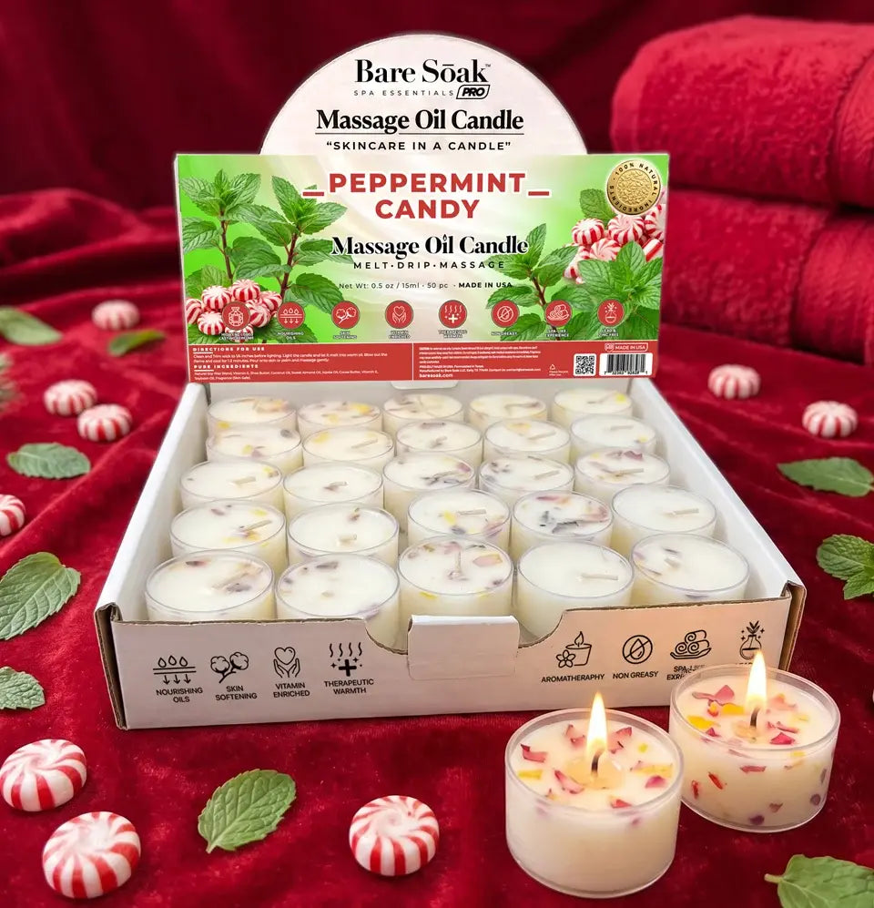 Floral Tea Light Massage Oil Candle – (50pc)