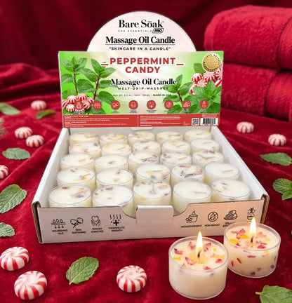 Floral Tea Light Massage Oil Candle – (50pc)