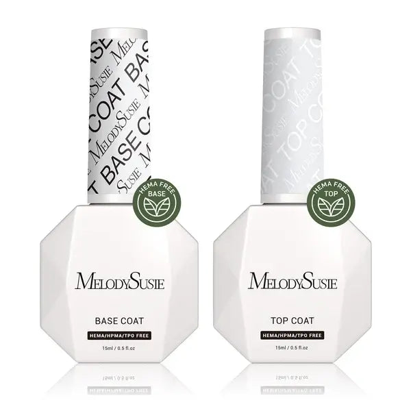 Top Coat &amp; Base Coat - HEMA-Free &amp; HPMA-Free &amp; TPO-Free Gel Nail Polish 0.5 fl oz/15ml