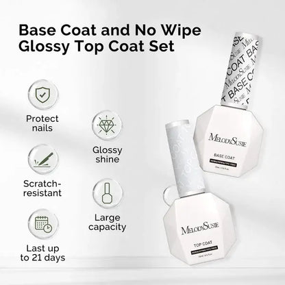 Top Coat &amp; Base Coat - HEMA-Free &amp; HPMA-Free &amp; TPO-Free Gel Nail Polish 0.5 fl oz/15ml