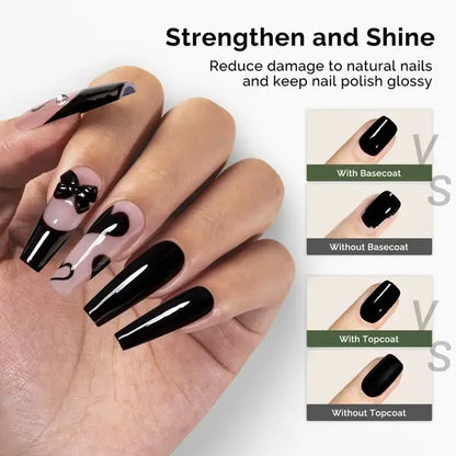 Top Coat &amp; Base Coat - HEMA-Free &amp; HPMA-Free &amp; TPO-Free Gel Nail Polish 0.5 fl oz/15ml