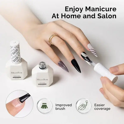 Top Coat &amp; Base Coat - HEMA-Free &amp; HPMA-Free &amp; TPO-Free Gel Nail Polish 0.5 fl oz/15ml