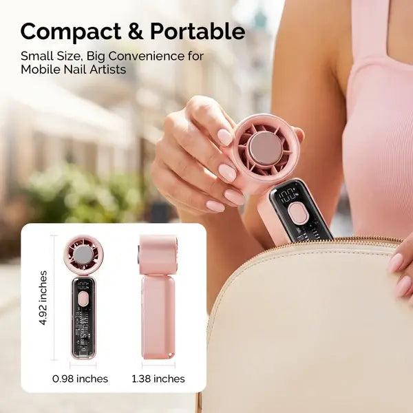 Portable &amp; Rechargeable P-ARTF13 Mini Nail Art Cooling &amp; Drying Fan