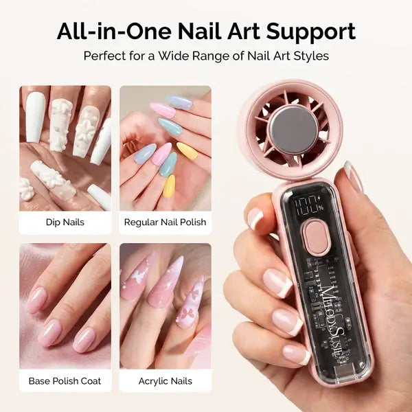 Portable &amp; Rechargeable P-ARTF13 Mini Nail Art Cooling &amp; Drying Fan