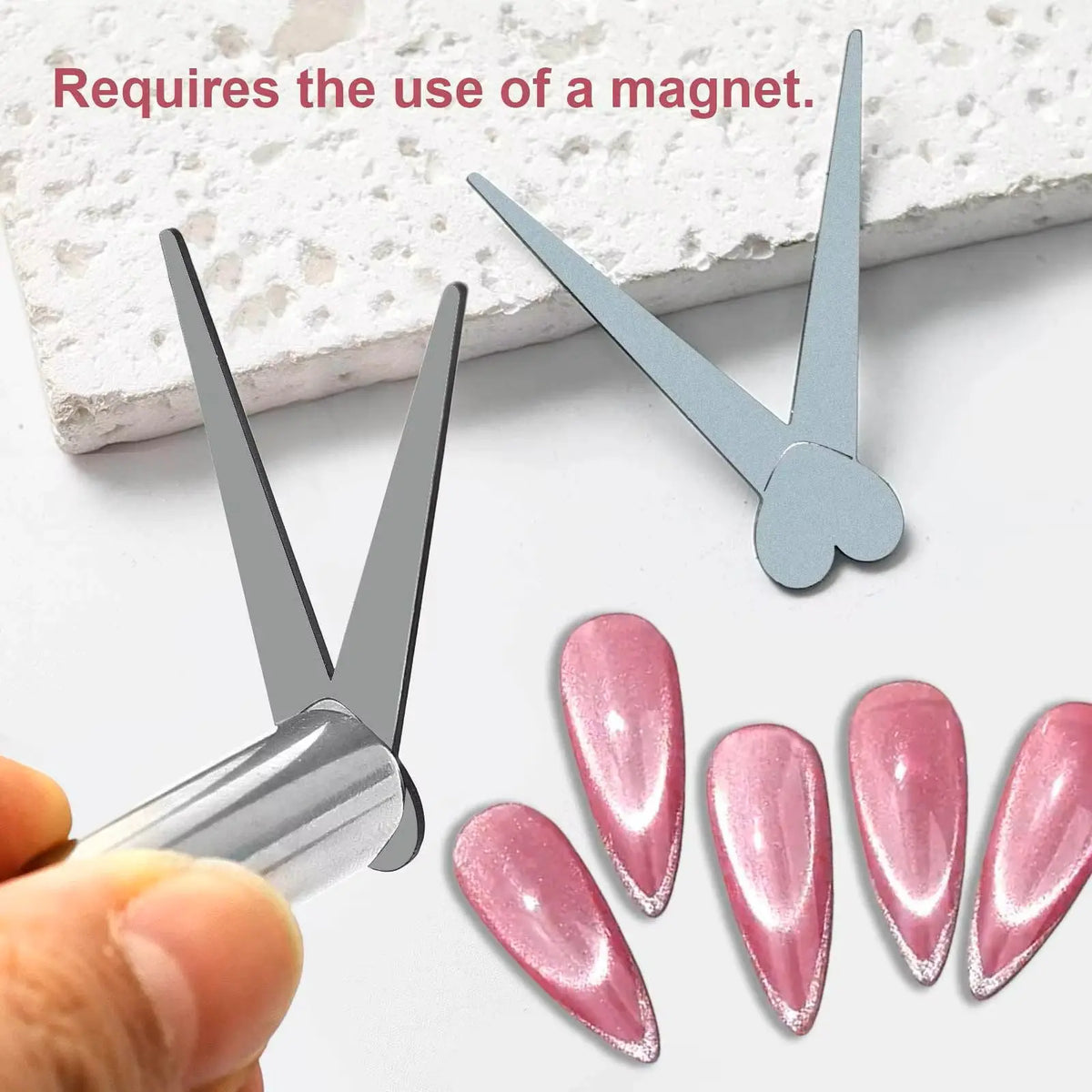 Magnets Cateye design French line V Shaped (small &amp; large) &amp; cylindrical - Set of 6pcs