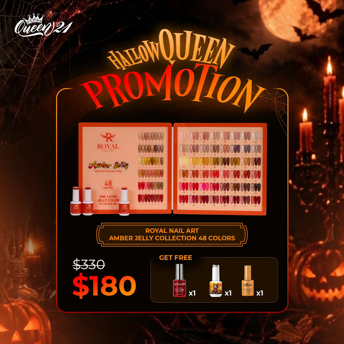 HALLOWEEN PROMOTION - Royal Nail Art - Amber Jelly Collection