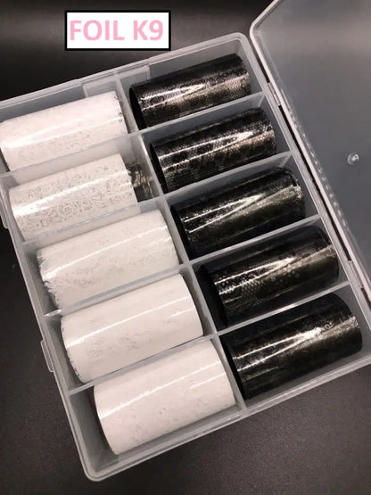 Transfer Foil Korean Style Design Box of 10 rolls (Many Styles Pick by choice)