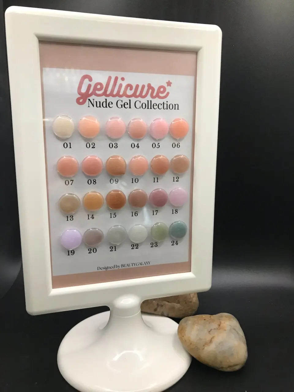 GELLICURE Most Popular Sheer Nude Classic Gel Colors 0.5oz (24 Shades &amp; 1 color chart)
