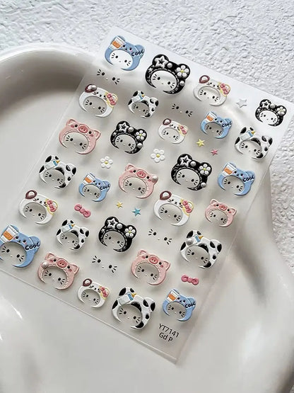 3D Kawaii Hello Kitty Nail Sticker Art Decoration (Set of 2)