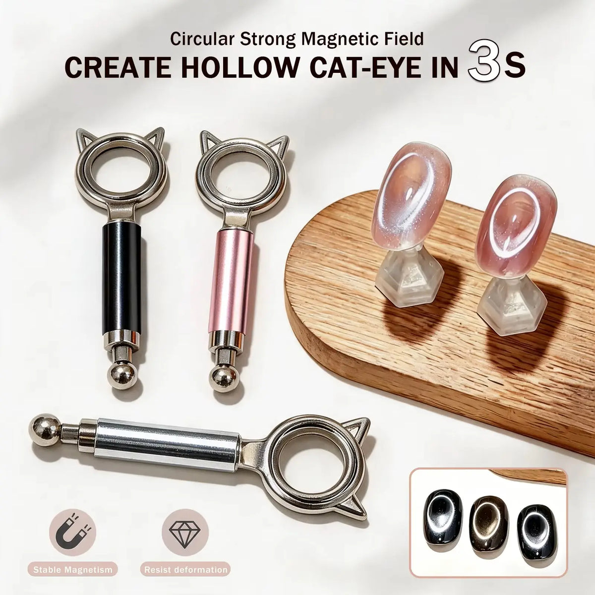 ALLÔ Glass Clear White Cateye Gel TPO/HEMA-Free 0.5oz &amp; Magnets