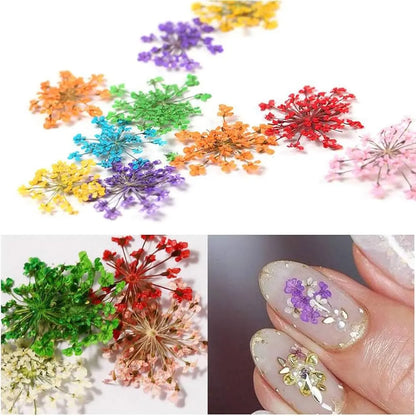 AU NAILS 12-Color Dried Flowers for Nail Art