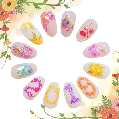AU NAILS 12-Color Dried Flowers for Nail Art