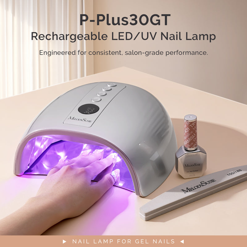MelodySusie P-PLUS30GT Rechargeable Cordless UV/LED Nail Lamp
