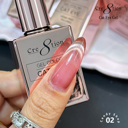 Cre8tion Cat Eye Candy Shop Gel Kit – 12 Colors, 0.5 fl oz (15 mL) Each