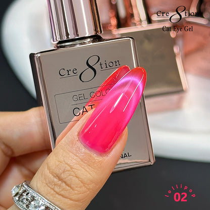 Cre8tion Cat Eye Lollipops Gel Kit – 12 Colors, 0.5 fl oz (15 mL) Each