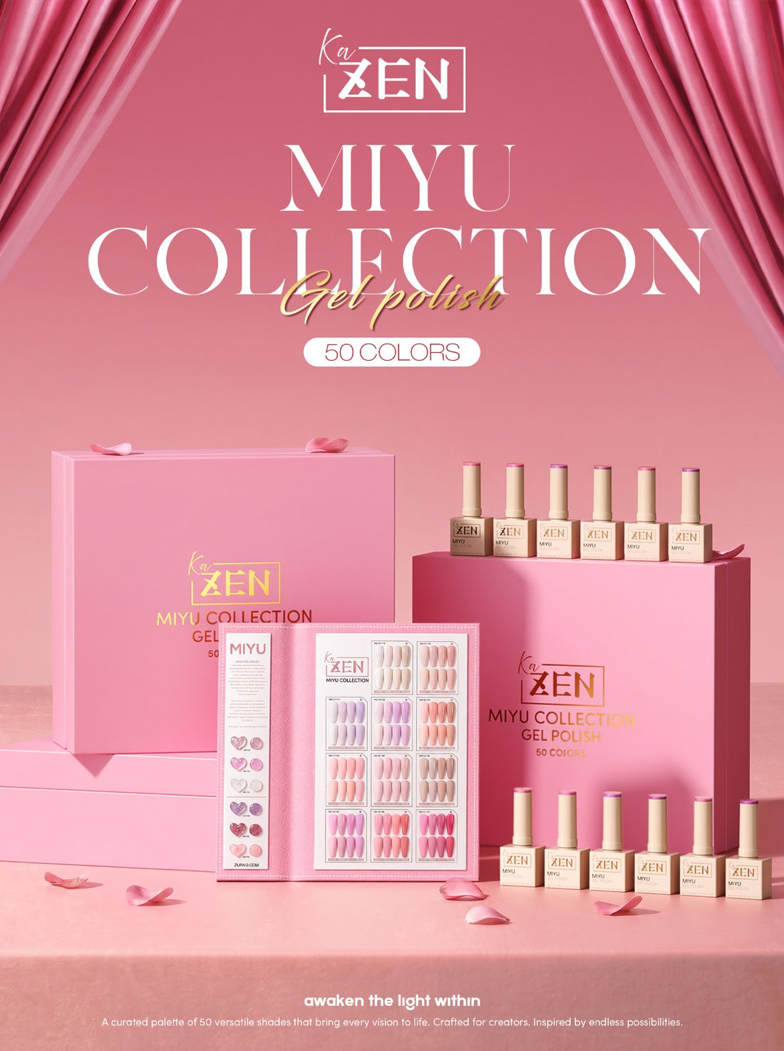 Coming soon - KaZEN | Miyu Gel Polish Collection 3 (50 Colors) - Pink Collection
