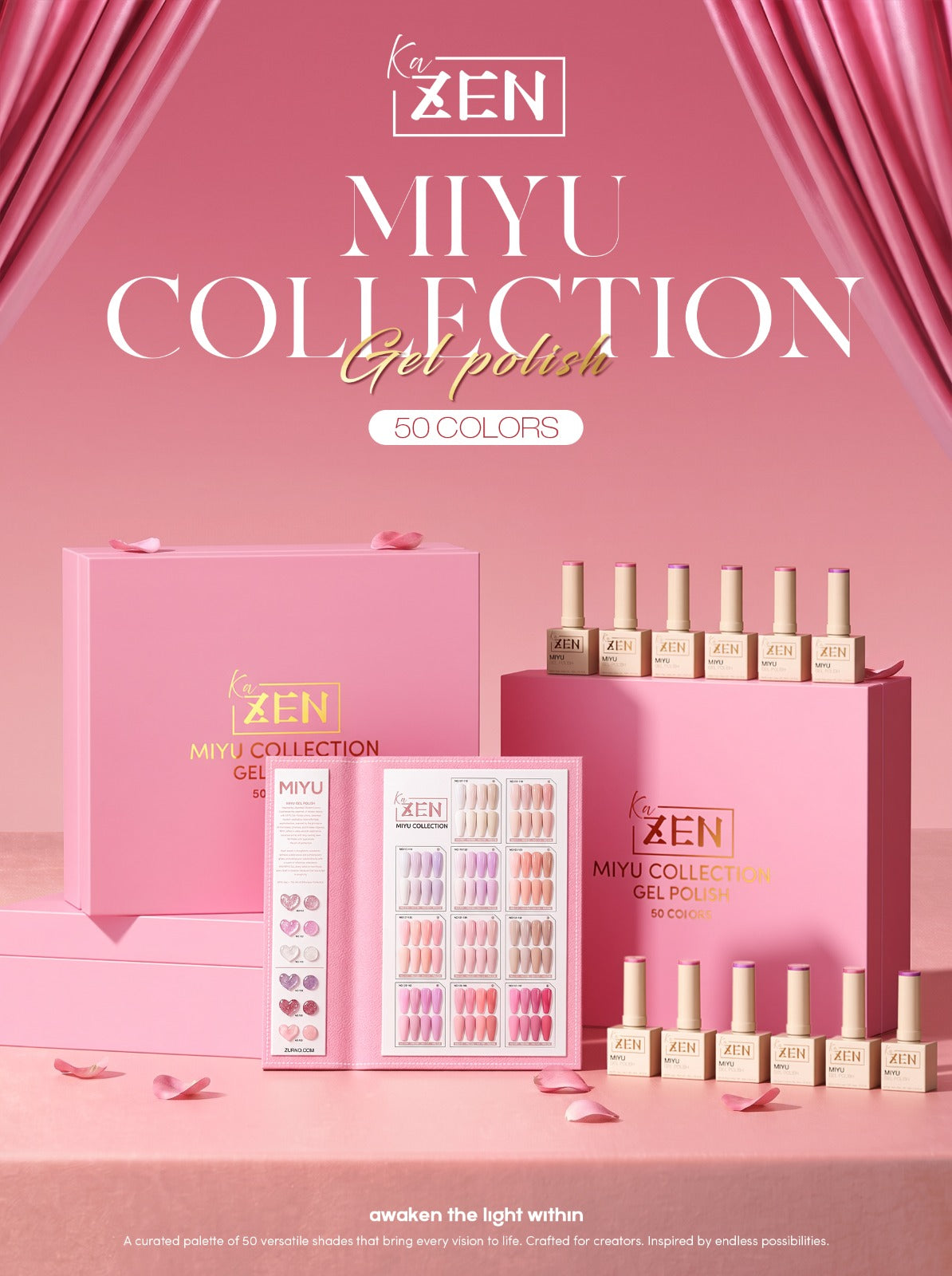 Coming soon - KaZEN | Miyu Gel Polish Collection 3 (50 Colors) - Pink Collection