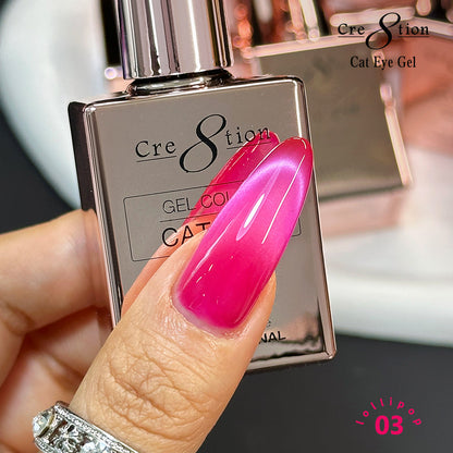 Cre8tion Cat Eye Lollipops Gel Kit – 12 Colors, 0.5 fl oz (15 mL) Each