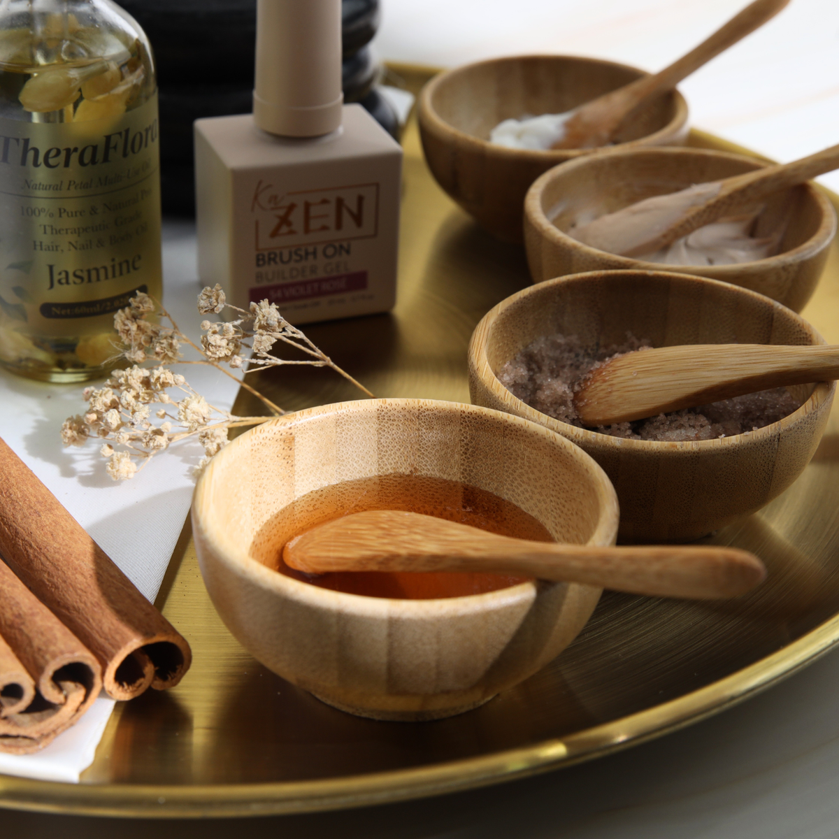 Zurno - Wood Bowl &amp; Spoon Spa Set