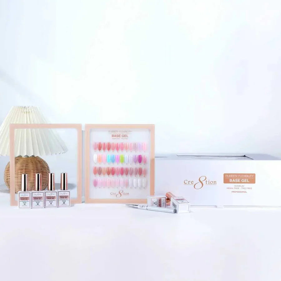 Cre8tion Gel Kit 0.5oz - RUBBERS/FLEXIBILITY BASE (48 Colors) Collection