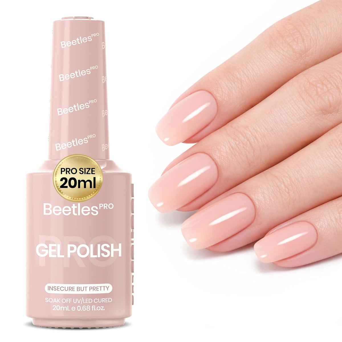 Beetles Pro Gel Polish, 20ml | Professional Nail Tech Formula, High Pigment Soak Off UV LED Long Lasting for Salon – 19 Colors