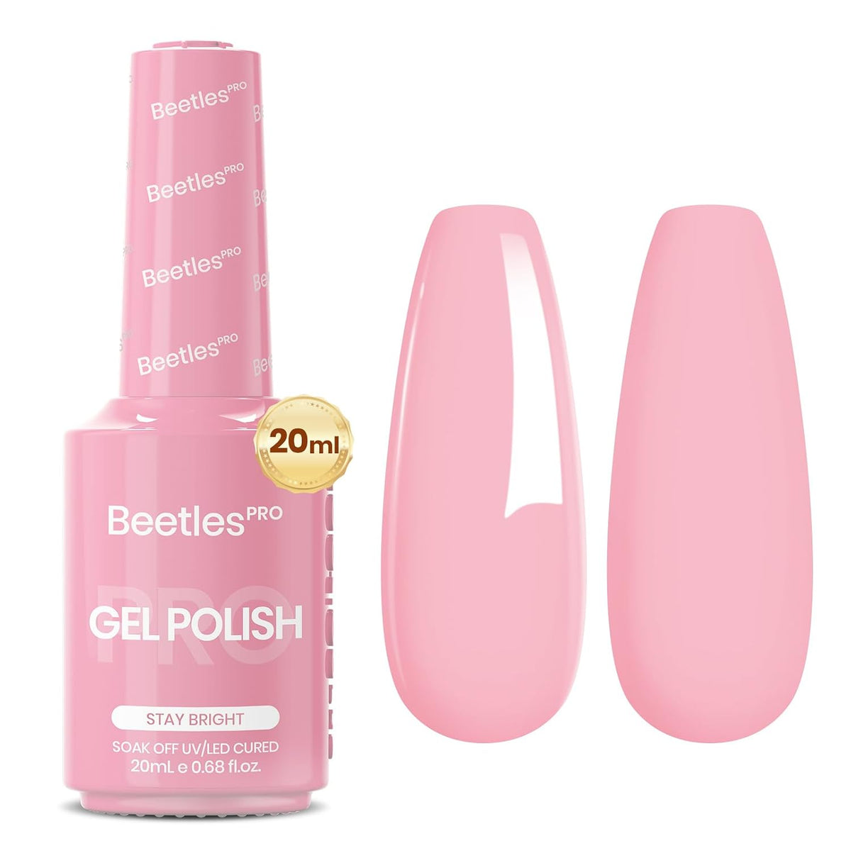 Beetles Pro Gel Polish, 20ml | Professional Nail Tech Formula, High Pigment Soak Off UV LED Long Lasting for Salon – 19 Colors
