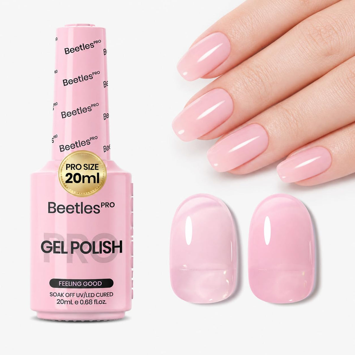Beetles Pro Gel Polish, 20ml | Professional Nail Tech Formula, High Pigment Soak Off UV LED Long Lasting for Salon – 19 Colors