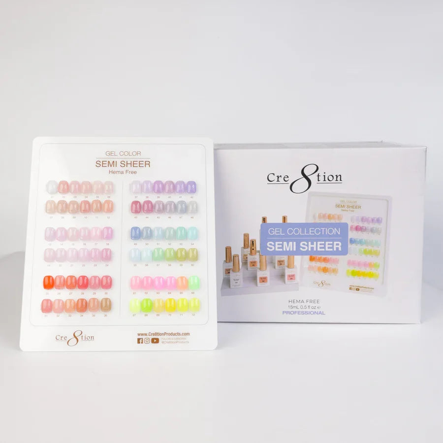 Cre8tion Kit (72 Colors) - HEMA Free SEMI-SHEER 0.5oz (HEMA Free) - SKU 38037