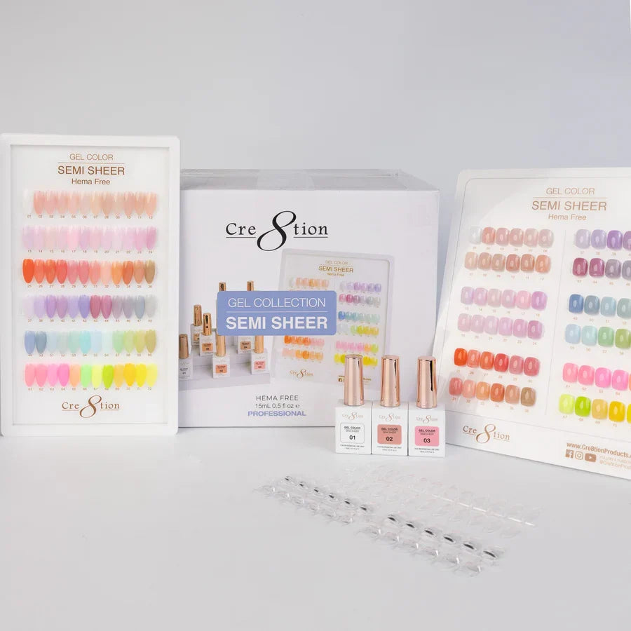 Cre8tion Kit (72 Colors) - HEMA Free SEMI-SHEER 0.5oz (HEMA Free) - SKU 38037