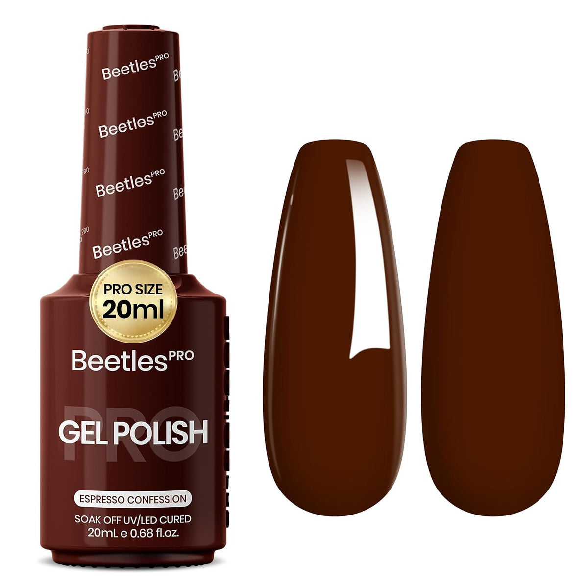 Beetles Pro Gel Polish, 20ml | Professional Nail Tech Formula, High Pigment Soak Off UV LED Long Lasting for Salon – 19 Colors