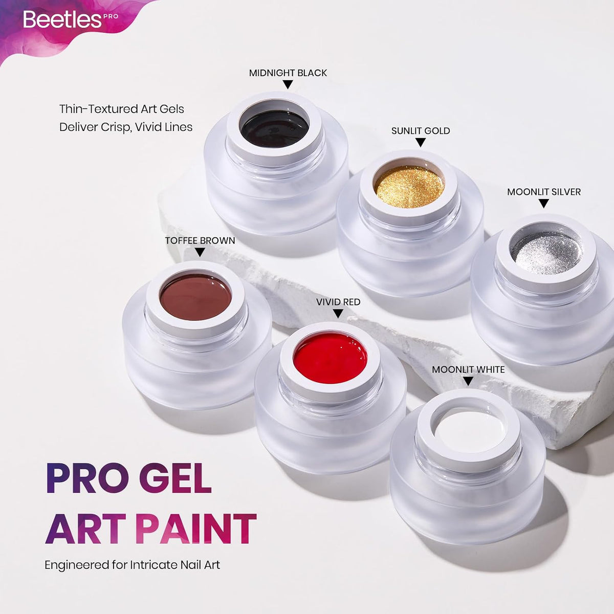 Beetles PRO 42Pcs Gel Polish Kit – Urban Solitude Collection, 18 Colors Gel