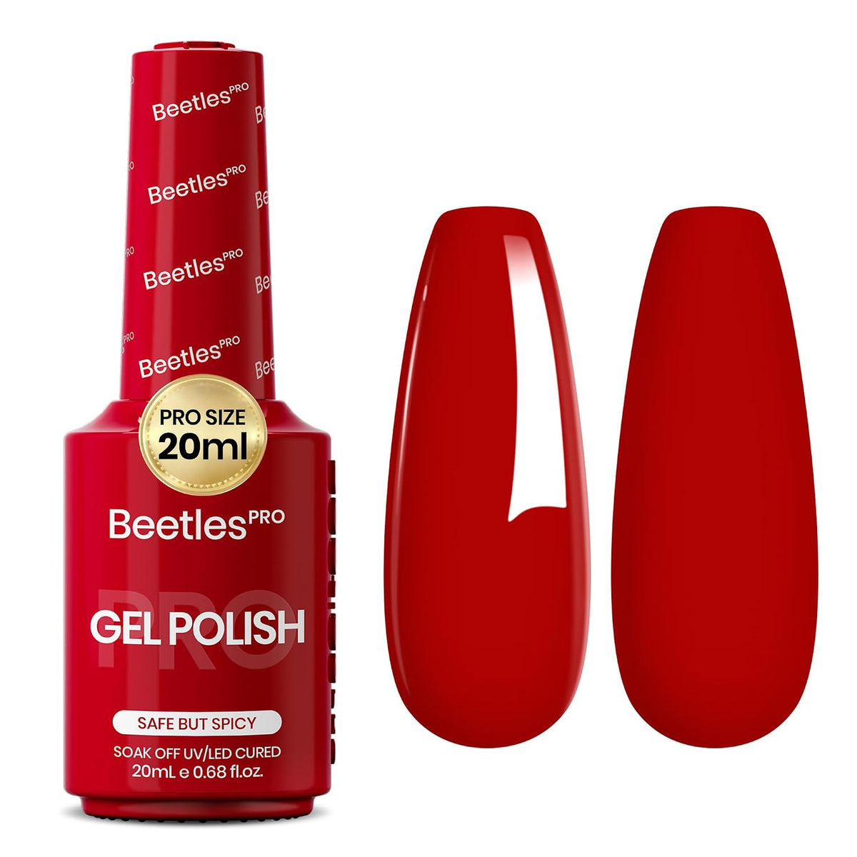 Beetles Pro Gel Polish, 20ml | Professional Nail Tech Formula, High Pigment Soak Off UV LED Long Lasting for Salon – 19 Colors