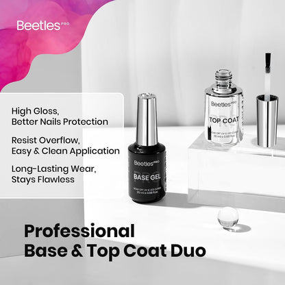 Beetles Pro Gel Top and Base Coat Professional Nail Supplies 2Pcs 20ml