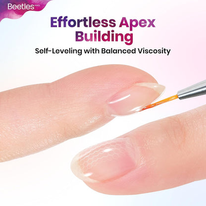 Beetles Hard Gel HEMA &amp; TPO-Free &amp; Low Heat, Clear Builder Nail Gel for Pro