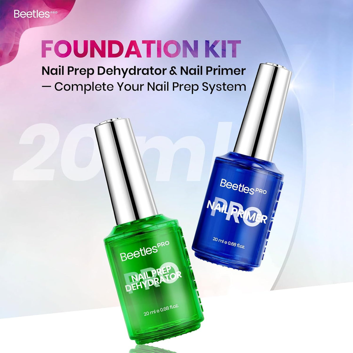 Beetles Pro 20ml Nail Dehydrator and Primer Hema-Free Natural Prep