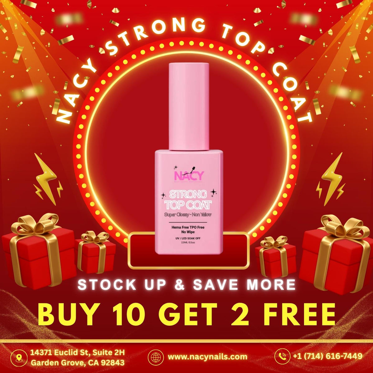 Nacy Shiny Strong Top Coat 0.5oz