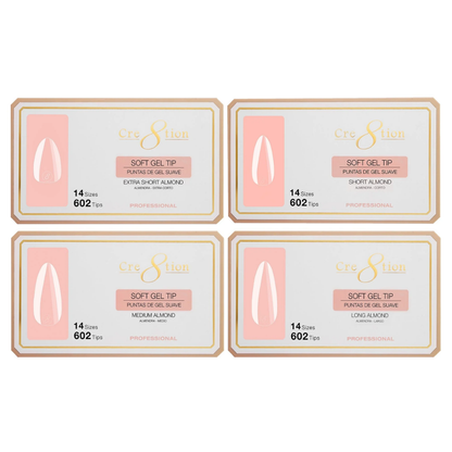 Cre8tion Soft Gel Tips - ALMOND