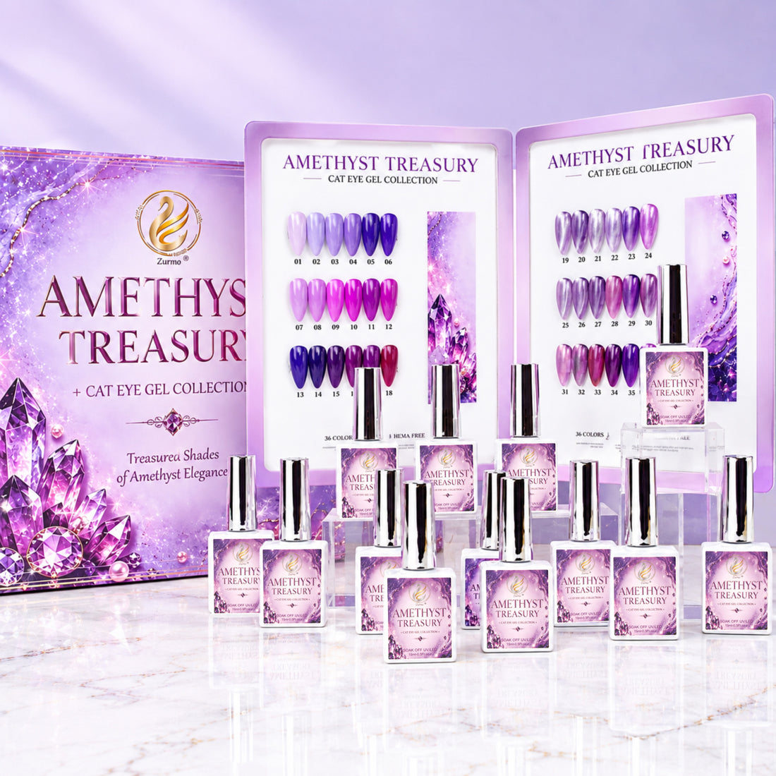 Amethyst Treasury Cat Eye Gel Collection