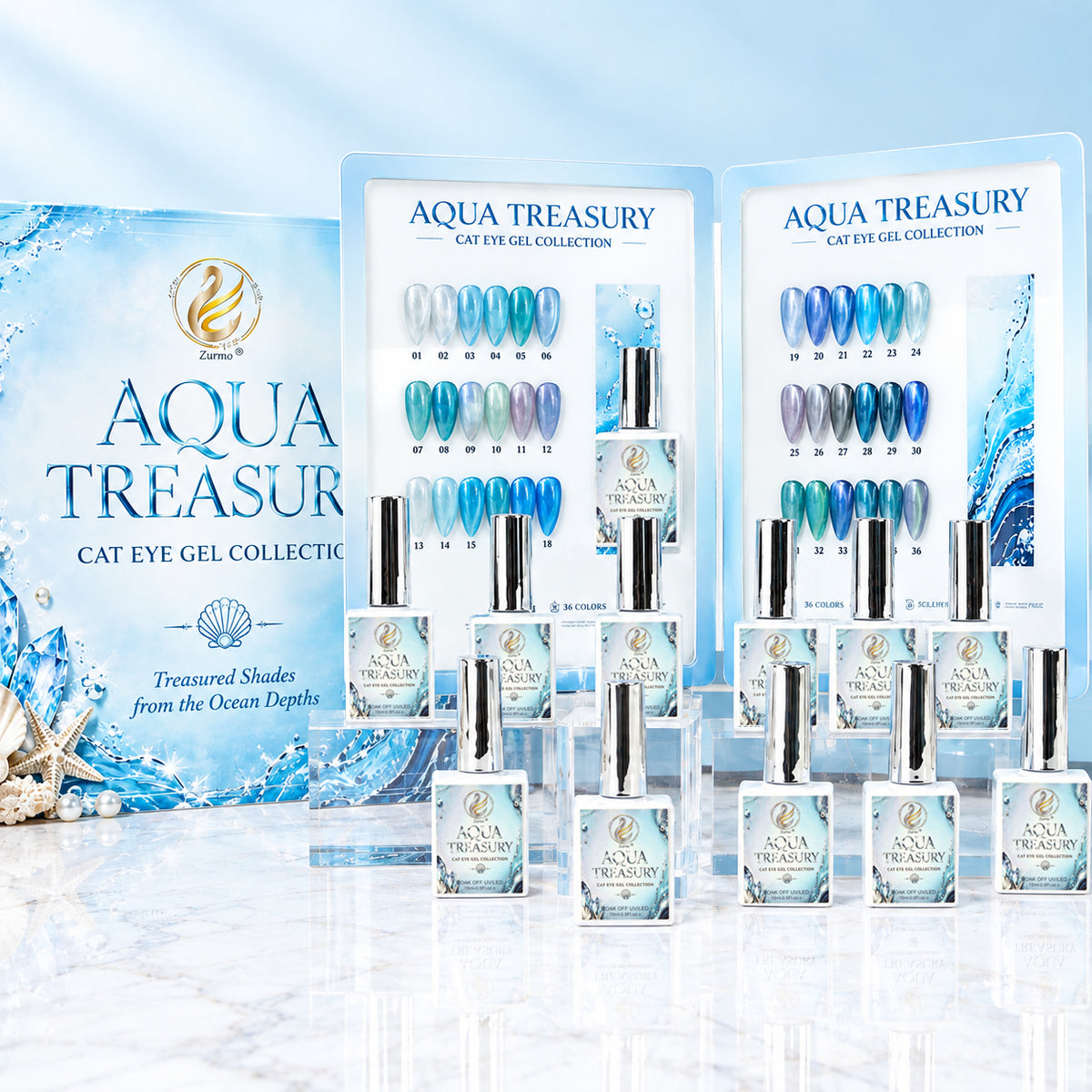 Aqua Treasury Cat Eye Gel Collection